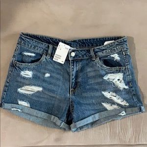 SOLD—H&M Ripped Denim Shorts, US Women’s 12